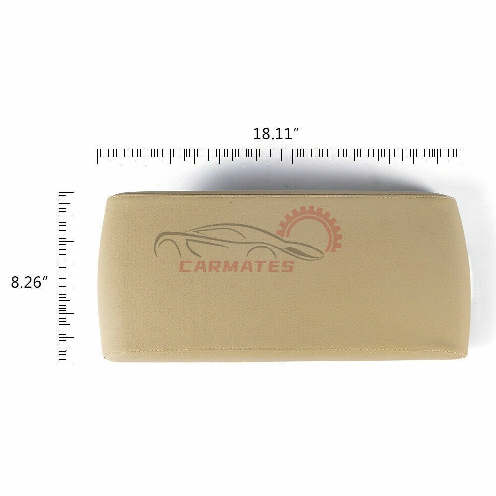 Center Console Armrest Lid Bench Cover Skin Beige Fit for 2013-2017 Ford Flex Car Armrest Storage Box