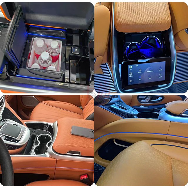 Applicable to Benz Vito V260 W447 Armrest Box Central Storage Box with Wireless Charging Touch Screen Armrest Box Modification