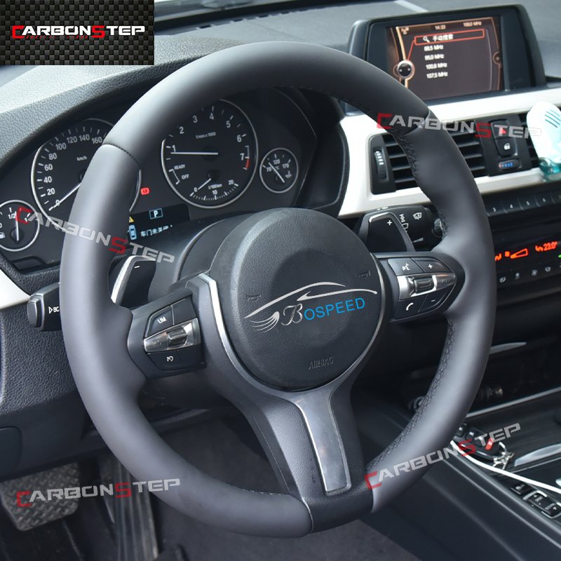 For Bmw M2 M3 M4 M5 M6 F10 F82 F30 F32 M Sport Full Leather Car Steering Wheel