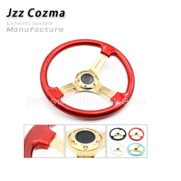 JZZ cozma ABS steering wheel electroplated gold for Racing Car