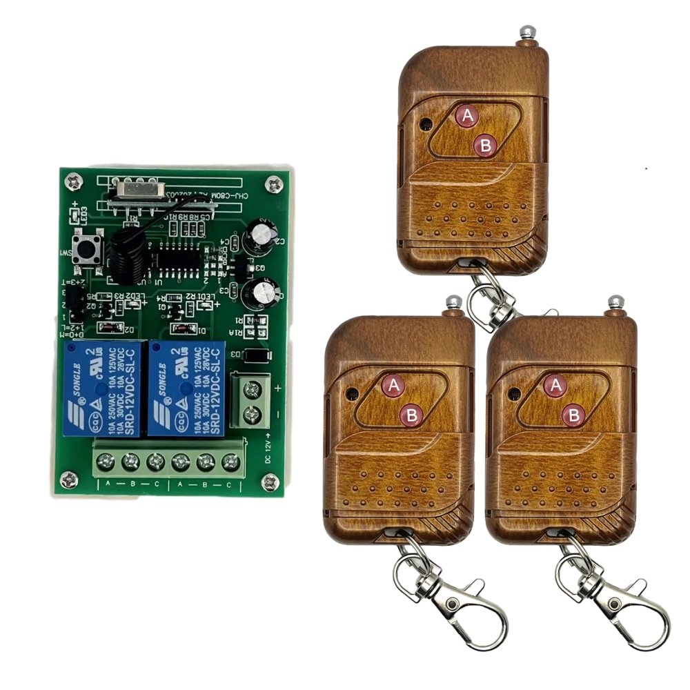 433mhz Universal Wireless Remote Control Switch Dc 12v 1ch Relay Receiver 433 mhz
