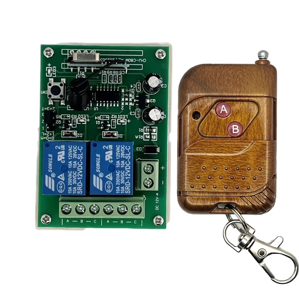 433mhz Universal Wireless Remote Control Switch Dc 12v 1ch Relay Receiver 433 mhz