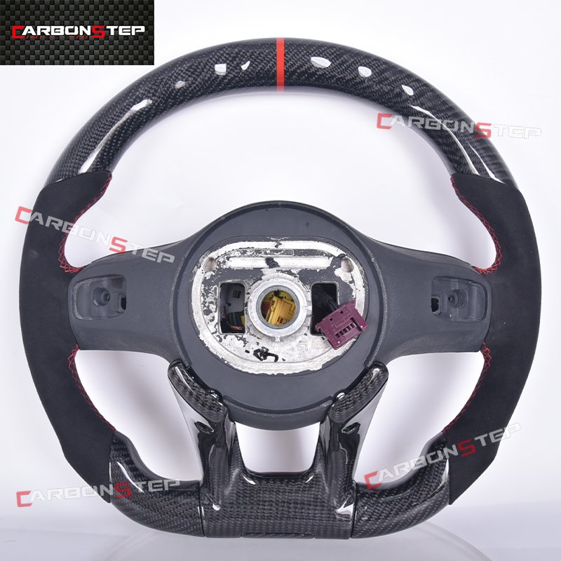 Car LED Steering Wheel For Mercedes Benz AMG G63 W212 W222 W213 W205 W211 W204 CLA CLS SL500 Carbon Fiber Steering Wheel