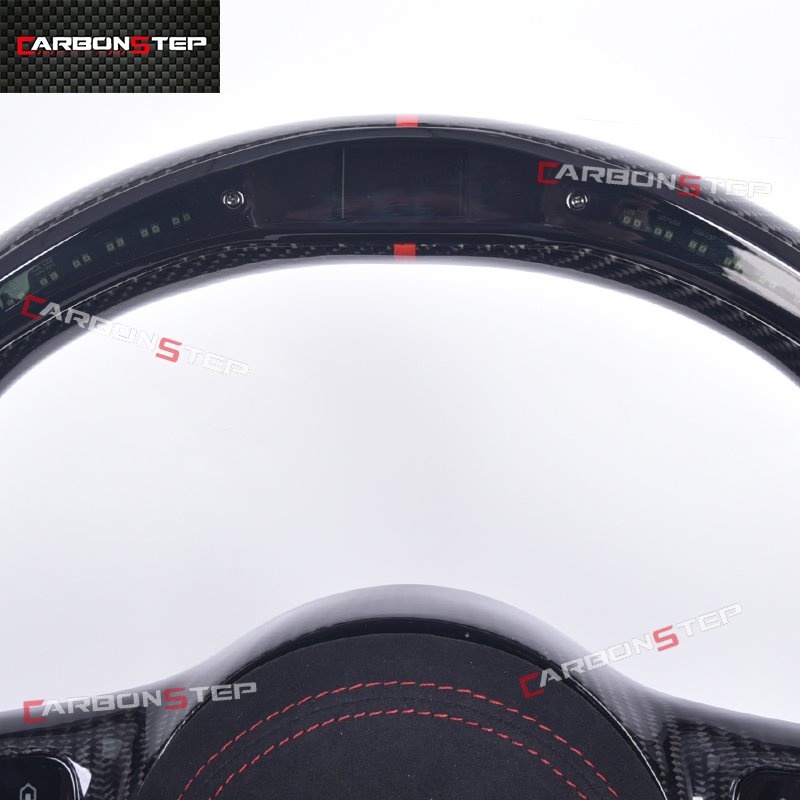 Car LED Steering Wheel For Mercedes Benz AMG G63 W212 W222 W213 W205 W211 W204 CLA CLS SL500 Carbon Fiber Steering Wheel