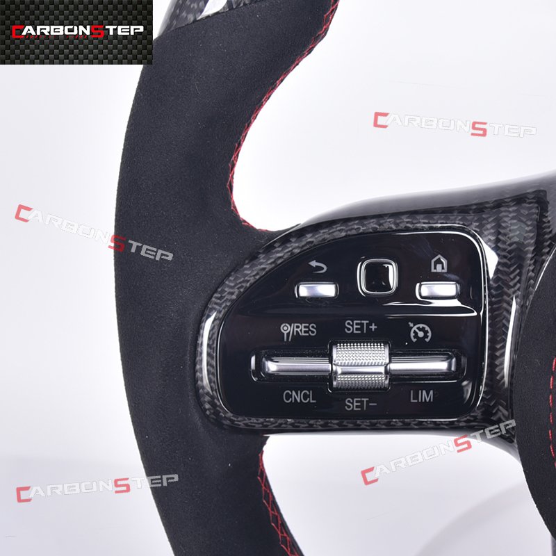 Car LED Steering Wheel For Mercedes Benz AMG G63 W212 W222 W213 W205 W211 W204 CLA CLS SL500 Carbon Fiber Steering Wheel
