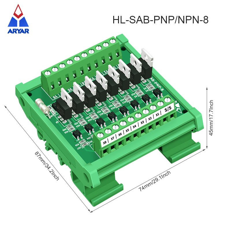 8 Channels Single Chip Microcomputer PLC Signal Amplifier Board Input and Output NPN/PNP Input Photocoupler Isolation