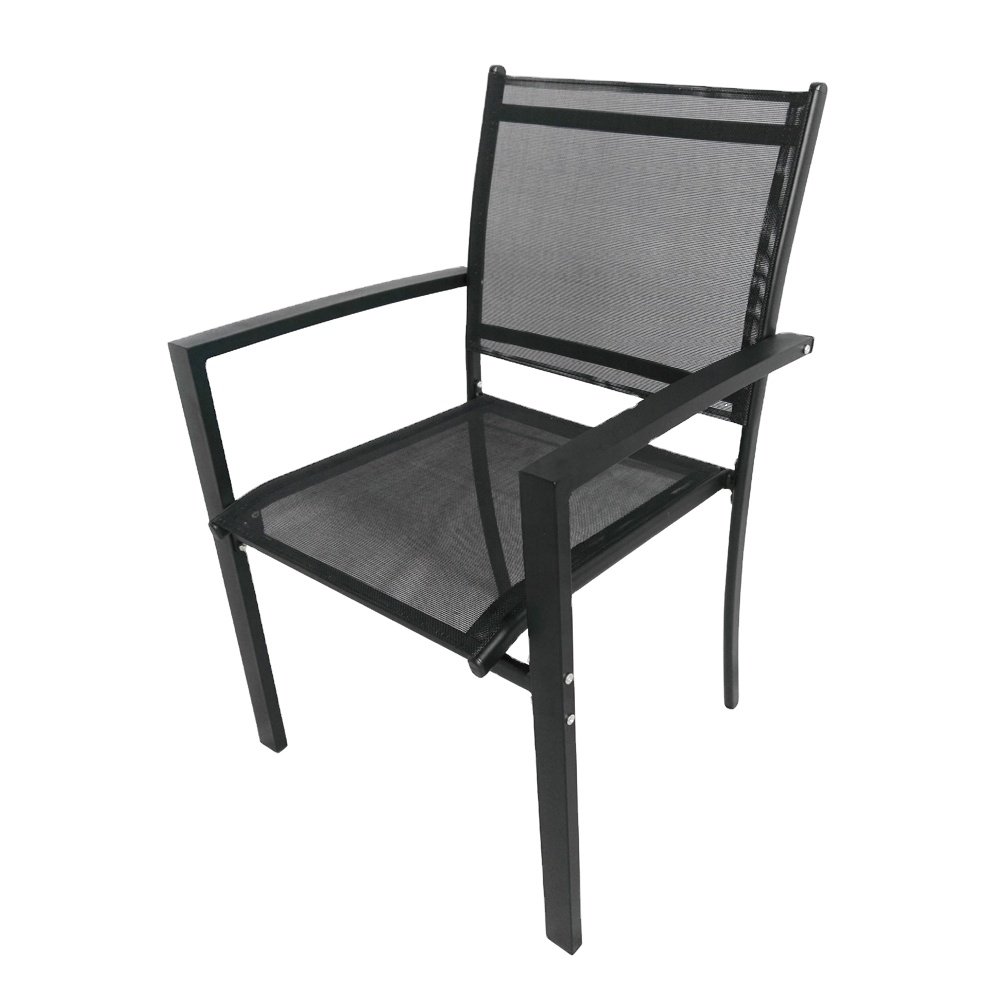 Dismountable Outdoor Dining Sling Chairs All Weather Breathable Garden Outdoor Furniture for Backyard