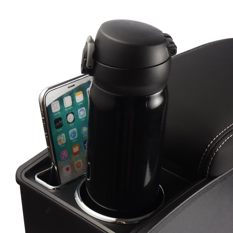 Jimny Accessories Armrest case Upgrade Leather Armrest Storage Box With Cup Holder for Suzuki Jimny/sierra JB64/JB74 (2018.7~)