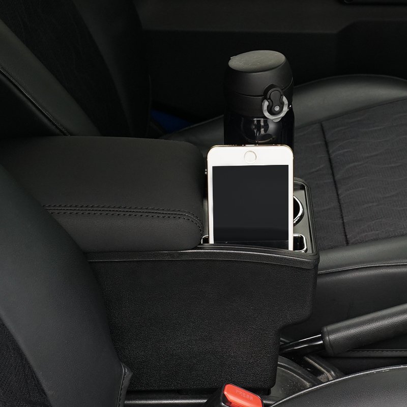 Jimny Accessories Armrest case Upgrade Leather Armrest Storage Box With Cup Holder for Suzuki Jimny/sierra JB64/JB74 (2018.7~)