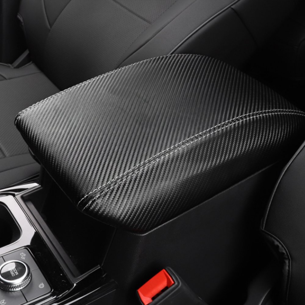 Center Console Armrest Box Cover Scratch-resistant Leather Car Armrest Protector Interior for Ford Explorer