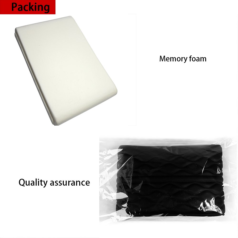 PU Leather Car Armrest Box Mat Memory Foam Armrest Seat Protective Pad for Universal Central Armrest Console Cover Cushion