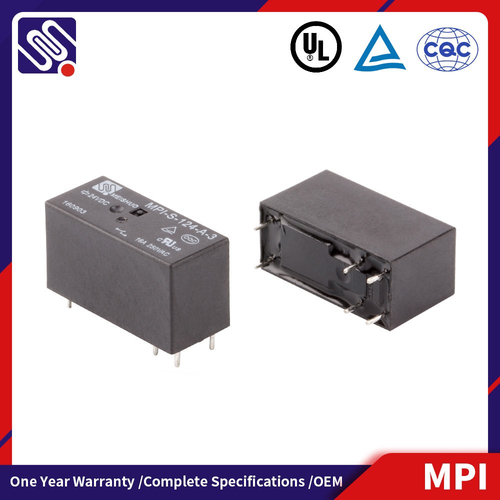 Meishuo MPI 16a/250vac Power PCB Mini Relay For Electrical Appliances High 24v 8pin