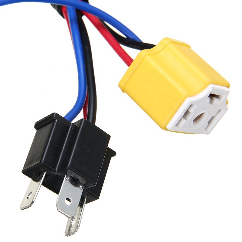 12V 40A 80A LED Headlight Harness Kit Ceramic Socket H4 HID Headlight Relay Brightness Enhancer Harness Auto Harness Parts