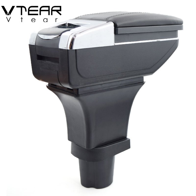 Vtear Plus Armrest Central Store Content Box Storage Interior Arm Rest Car-styling Decoration Accessories ABS for Ford Ka+