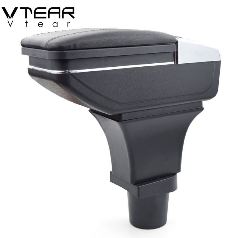 Vtear Plus Armrest Central Store Content Box Storage Interior Arm Rest Car-styling Decoration Accessories ABS for Ford Ka+