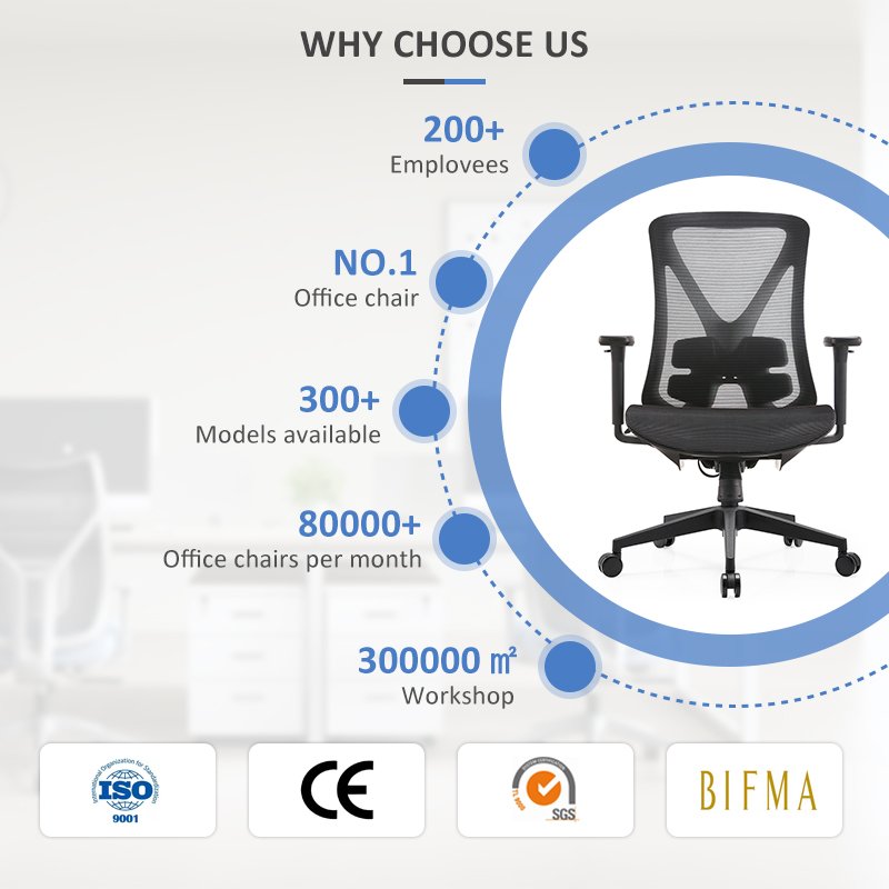 Factory Wholesale Adjustable Armrest Modern Swivel High Back Executive Office Chair