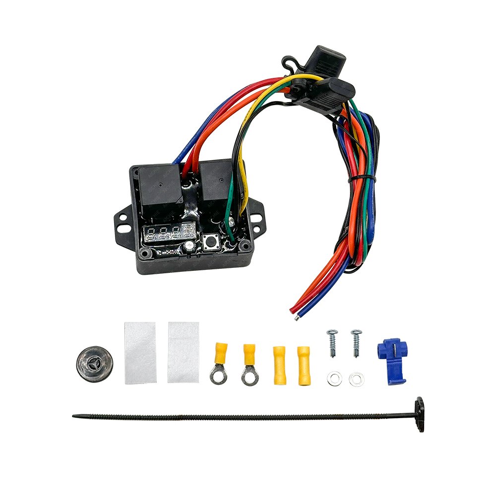 Digital Radiator Fans Controller Relay Kit Wiring Harness Switch Relay Fuse Relay 12V Wire Harness with Switch