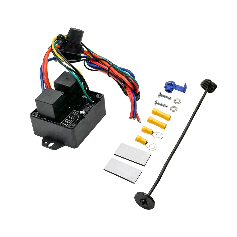 Digital Radiator Fans Controller Relay Kit Wiring Harness Switch Relay Fuse Relay 12V Wire Harness with Switch