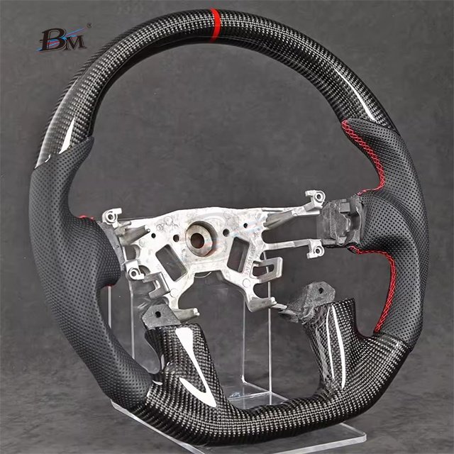 Real 100% Glossy Carbon Fiber Custom Steering Wheel For Y61 Patrol Nissan 2015 to 2017 Cars Volante Interior Upgrade Accessory