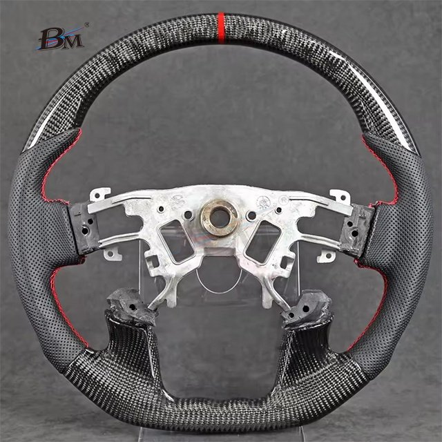 Real 100% Glossy Carbon Fiber Custom Steering Wheel For Y61 Patrol Nissan 2015 to 2017 Cars Volante Interior Upgrade Accessory