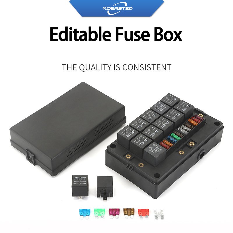 KKA-FB-10R15F Module Relay Fuse Box, Car Fuse Box, Auto Control Box Including 10 Relays and 15 Fuses