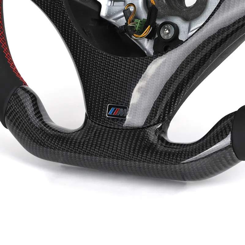 Original M Sport Half Leather Carbon Fiber Steering Wheel for BMW E39 E60 M5 E61 E81 E82 E83 E87 Z4 E89 E90 E91 E92 E93 E70 E71