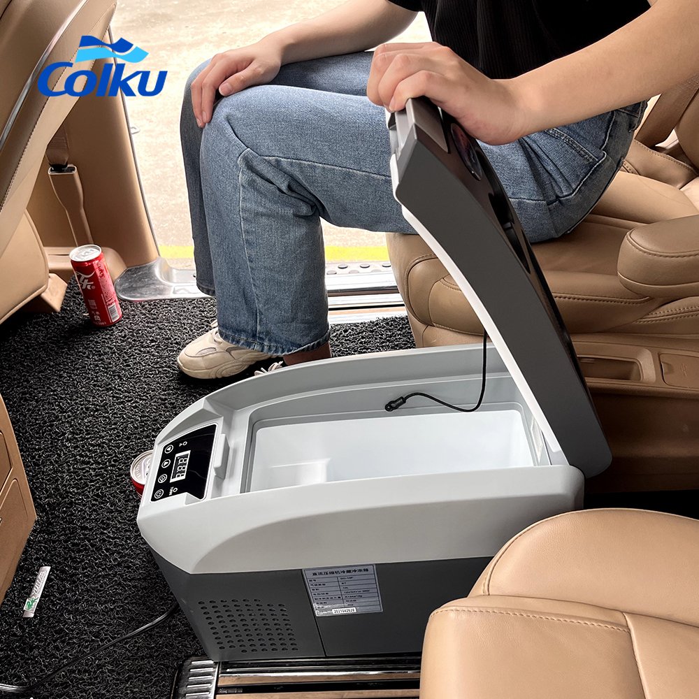 Portable Electric Fridge Single Zone 10L 14L 17L Lightweight PP Material 24V DC Compressor 20L Cooling Capacity Freezer Mode