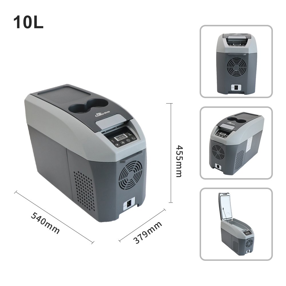 Portable Electric Fridge Single Zone 10L 14L 17L Lightweight PP Material 24V DC Compressor 20L Cooling Capacity Freezer Mode