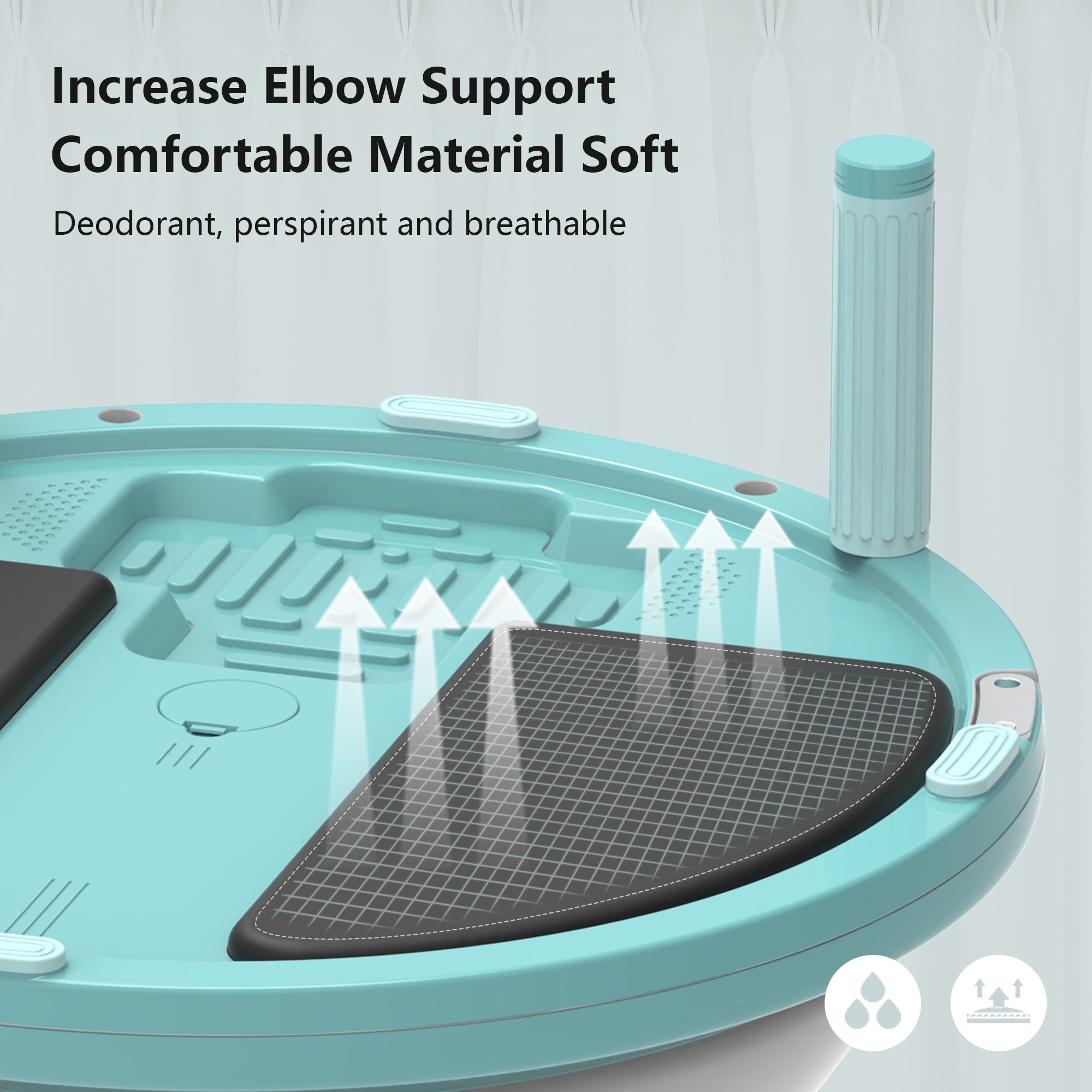 64cm Wave Speed Ball Multifunction Pilates Fitness Balance Ball Games and Sports in One Yoga Training Balance Ball with Armrest