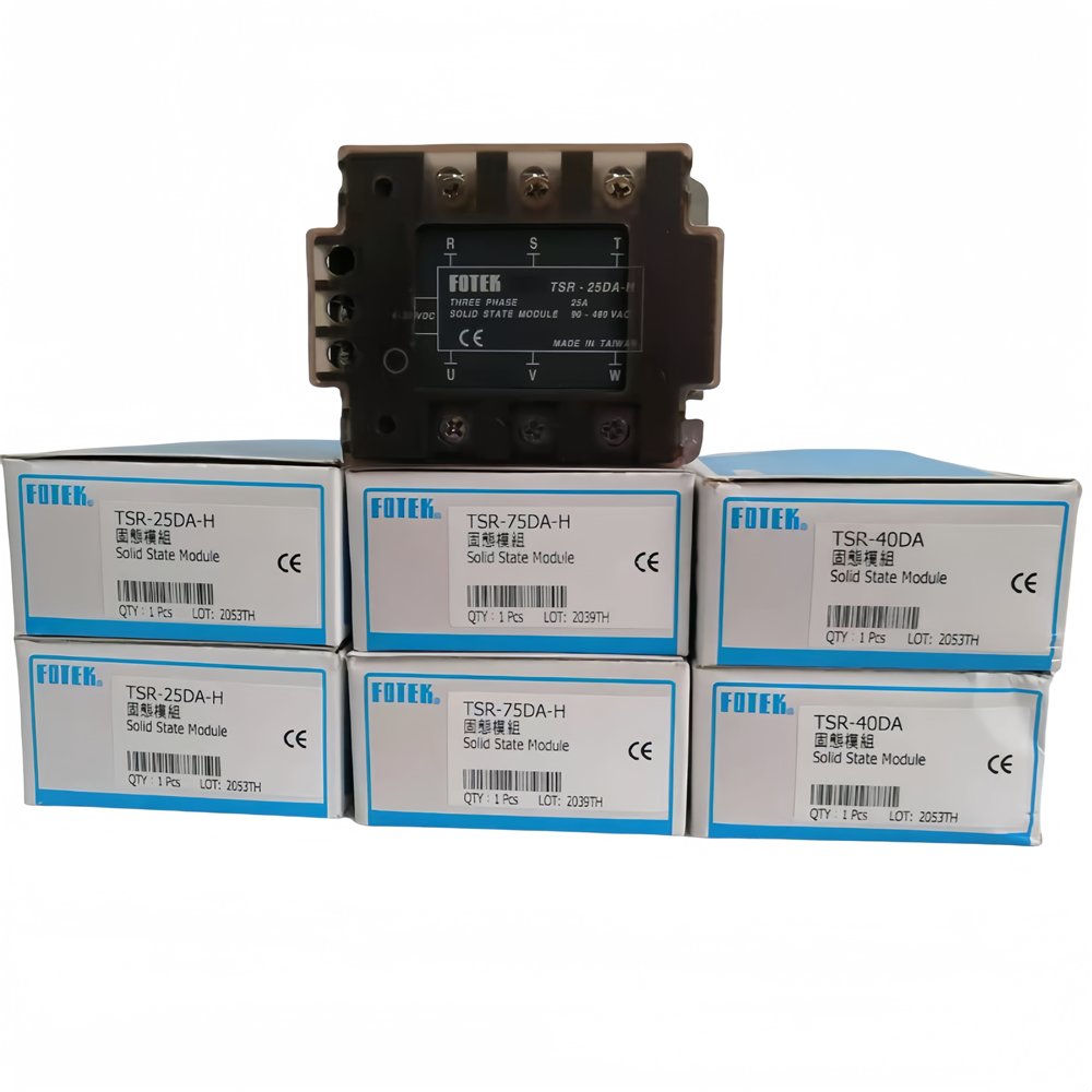 Fotek TSR-25DA-H High Voltage Three-Phase Solid-State Relay Module 25A/40A/50A/75A-H DC Control SSR Auto Protective Use Sealed