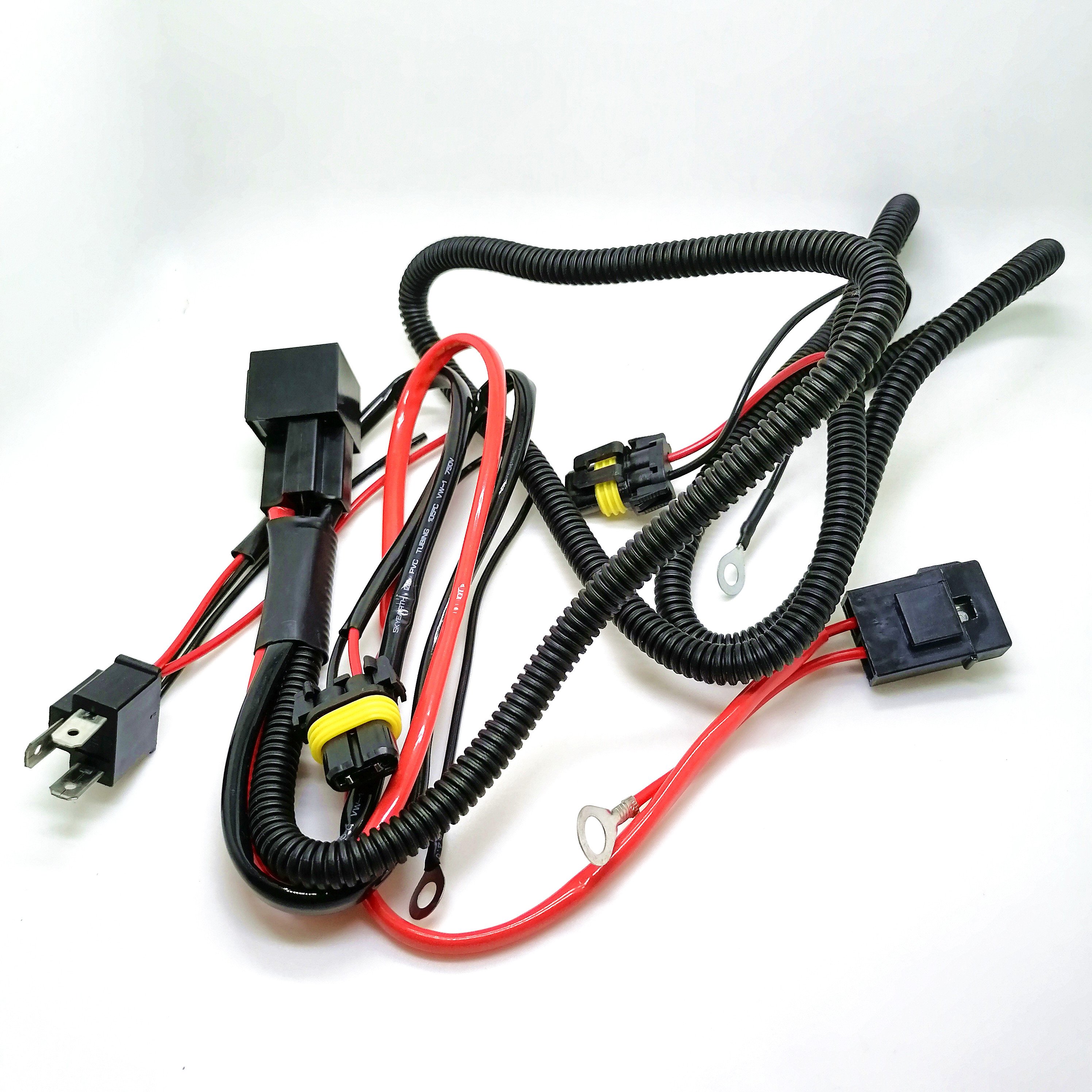 SKYEARTH H4 HID Xenon Relay Wiring Harness Kit Solves Issues Electrical Systems Conversion HID Xenon Kit Headlight 12V 35w 40A