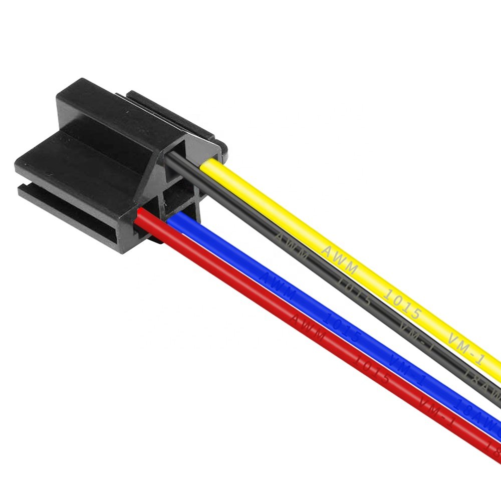4P SPDT Auto Interlocking Relay Wire Harness Socket