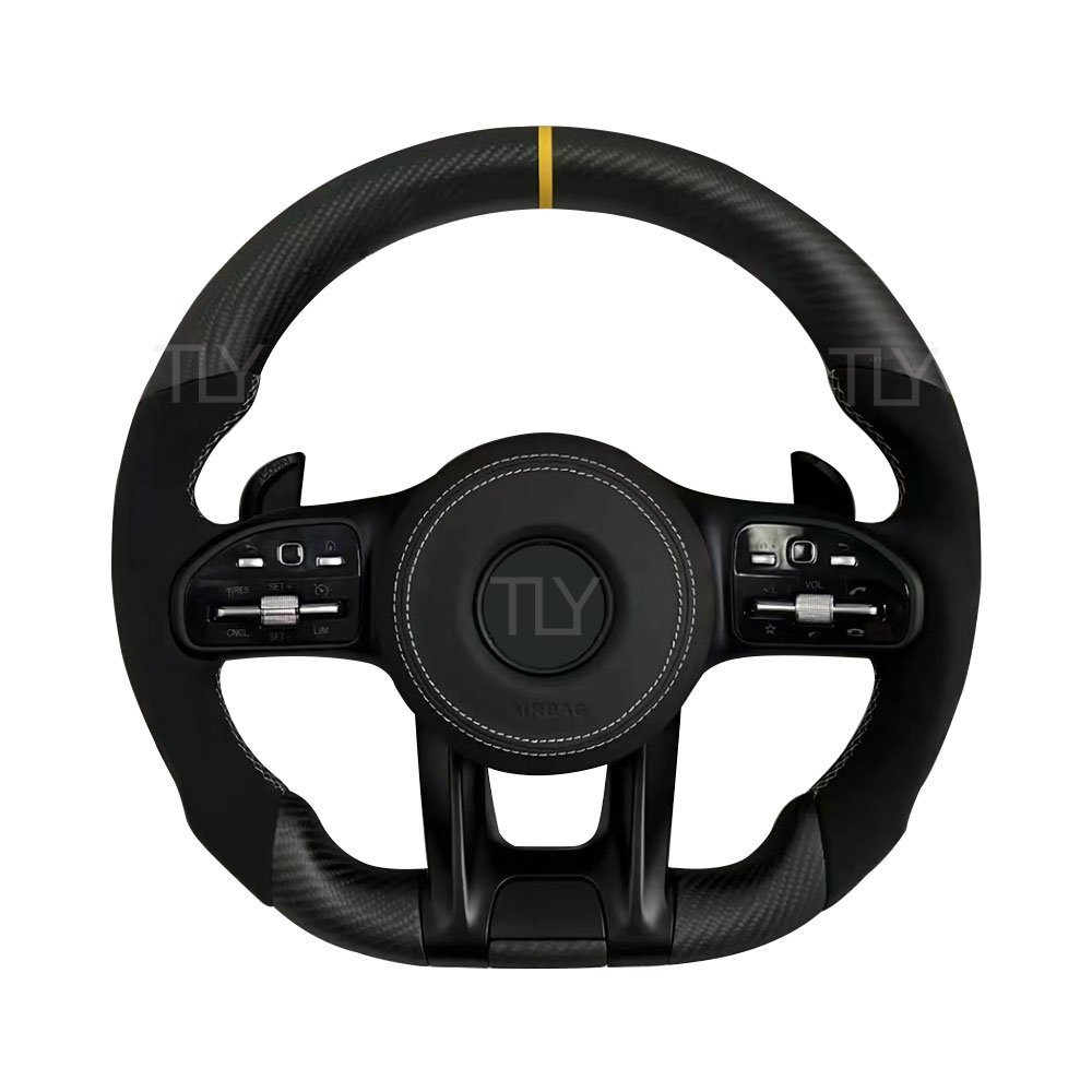 Custom Car Steering Wheel Upgrade for Mercedes Benz AMG W204 W205 CLS W218 Real Carbon Fiber Steering Wheel