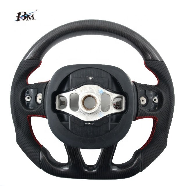 For Charger SRT Challenger Led Leather Carbon Fiber 2015 To 2023-UP Interior Accessories For Cars Custom Sport Steering Wheels