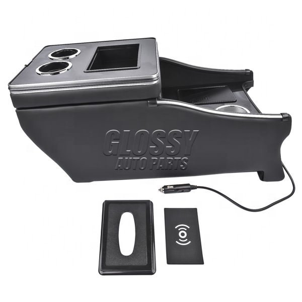 Glossy Armrest Box Central With Wireless Charging for Vito 2016-2021
