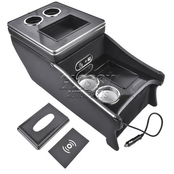 Glossy Armrest Box Central With Wireless Charging for Vito 2016-2021
