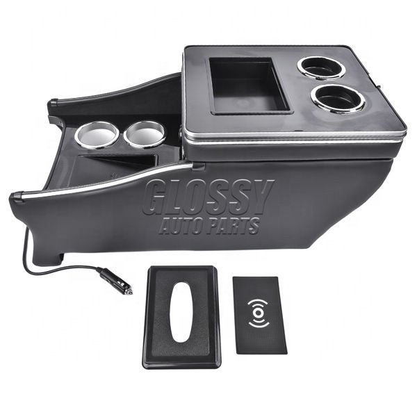 Glossy Armrest Box Central With Wireless Charging for Vito 2016-2021