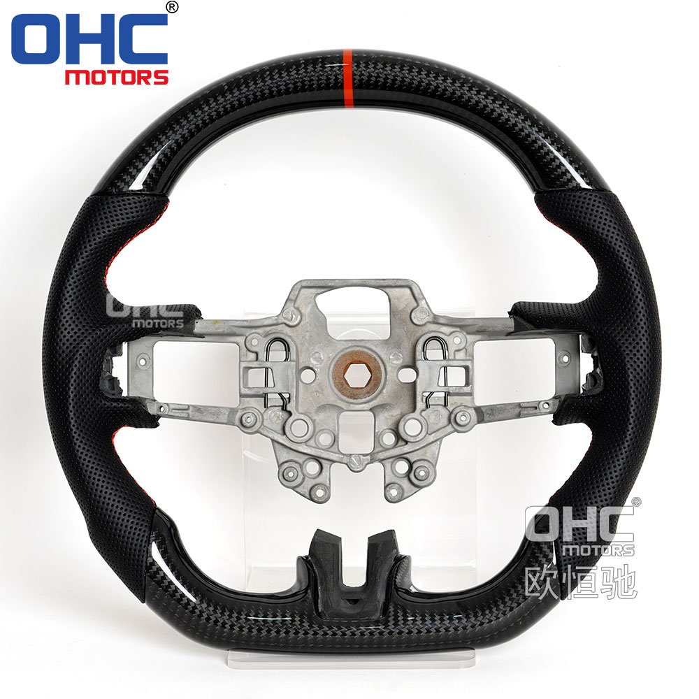 Real Carbon Fiber Steering Wheel Compatible with ford 2015 2016 2017 mustang gt ohc motors steering wheel