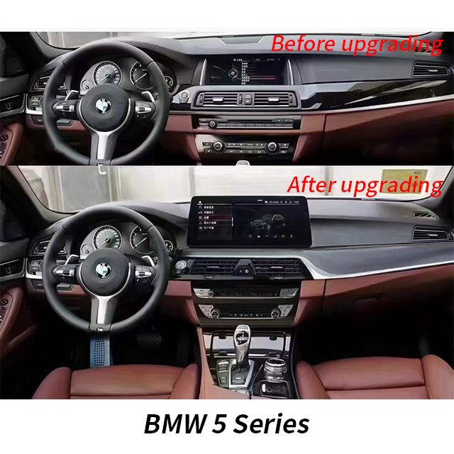 For BMW 5 Series Car Modification Parts Interior Upgrade Modified Center Console Armrest Box Display Screen Stylish Steering