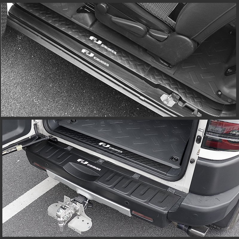 Full Car Protective Pad for Toyota FJ Cruiser Trunk Door Armrest Box Welcome Pedal Sticker Interior Modification Accessories