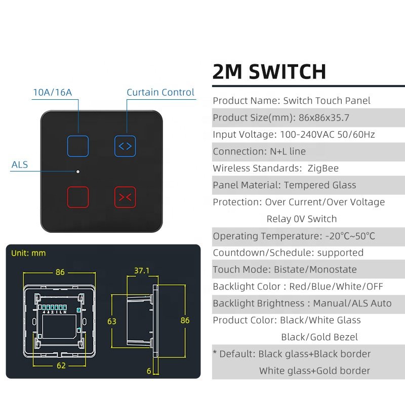 Tuya App Smart Life Zigbee Light Fan Wall Outlet Combo Switch Glass Power Failure Memory Timer Function India Standard 240v Home
