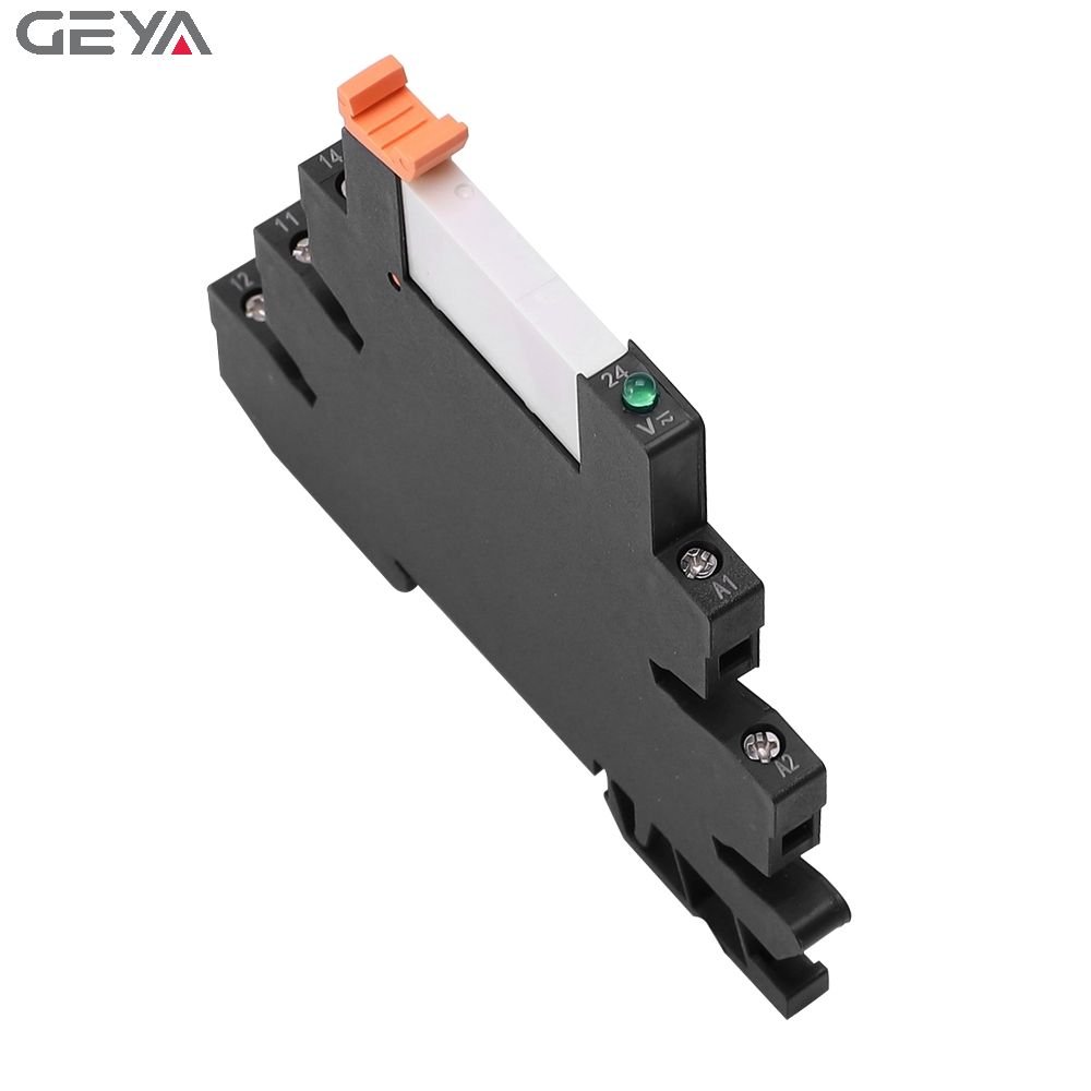 GEYA FY-41F-1 Din Rail Slim Relay Module Switch 6.22mm Thickness PLC Electromagnetic Relay AC/DC12V 1Channel Relay Module 6A