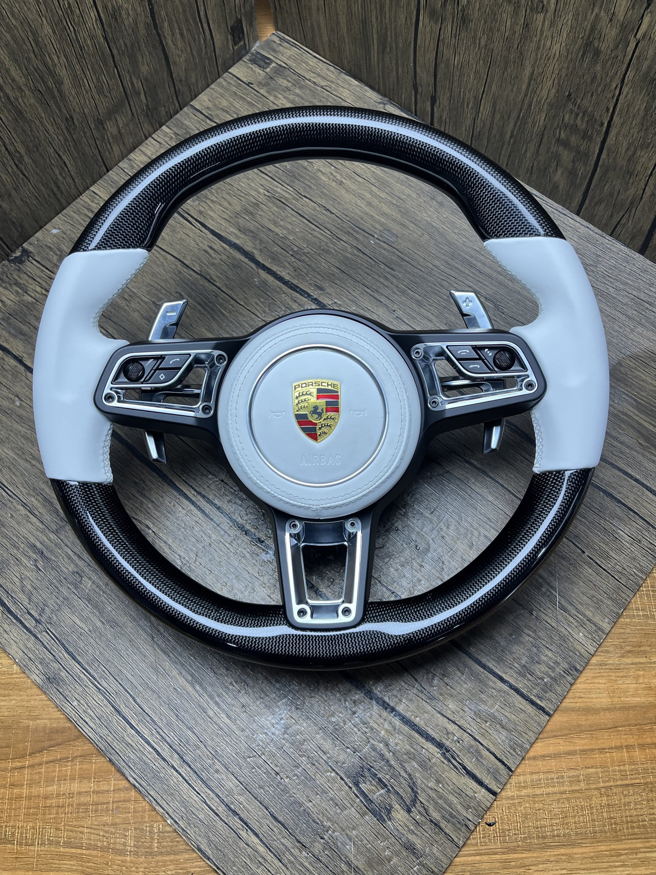 Upgrade New Complete Leather Steering Wheel Fit for Porsche Panamera Macan Cayenne 918 911 718 970 971 958 Custom steering wheel