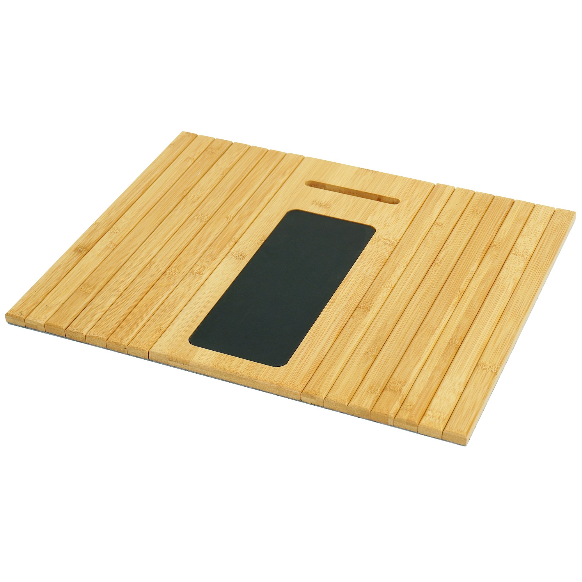 Bamboo Sofa Tray Table Clip on Side Table Foldable Couch Arm Tray with Phone Holder