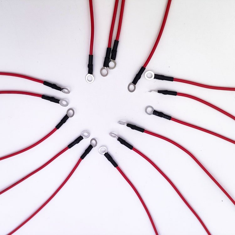 Relay Support Harness 1007-22AWG Connector Ring 5.2 Harness for Relay Electrical Red Cables Single Wire Harness