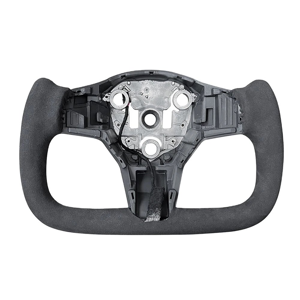 Heated Steering Wheel For Tesla Model Y 3 2019- Custom Racing Leather Car Accessories