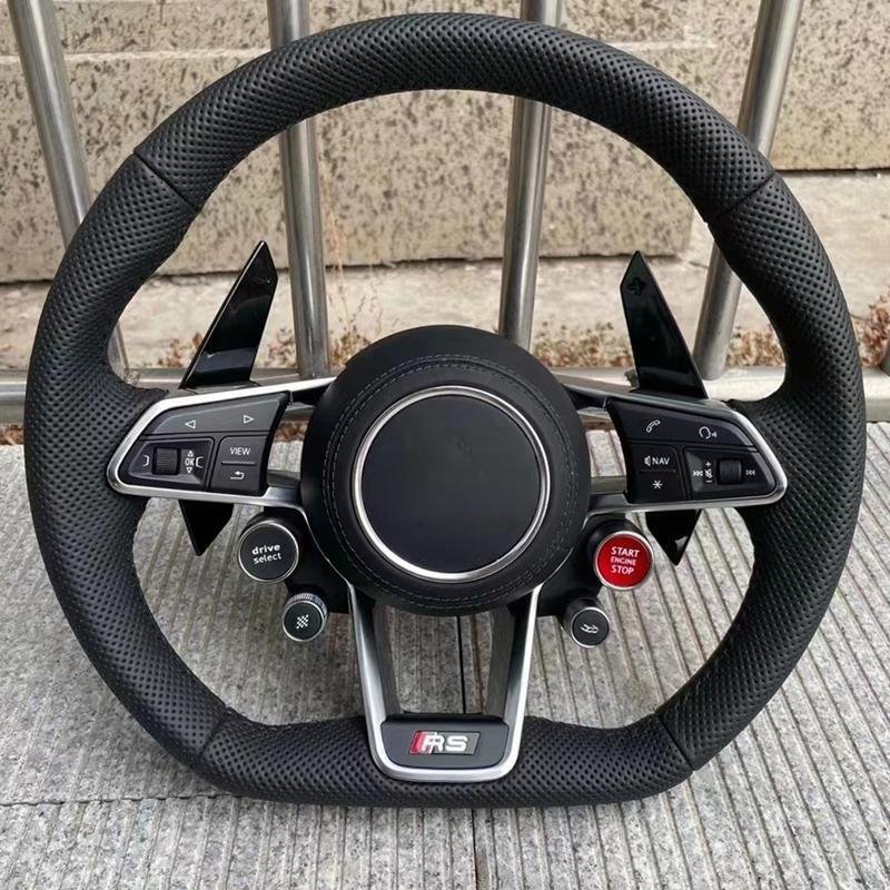 Upgrade For Audi R8 TTRS A3 A4 A5 RS3 Carbon Fiber Luxury Alcantara Leather Steering Wheel