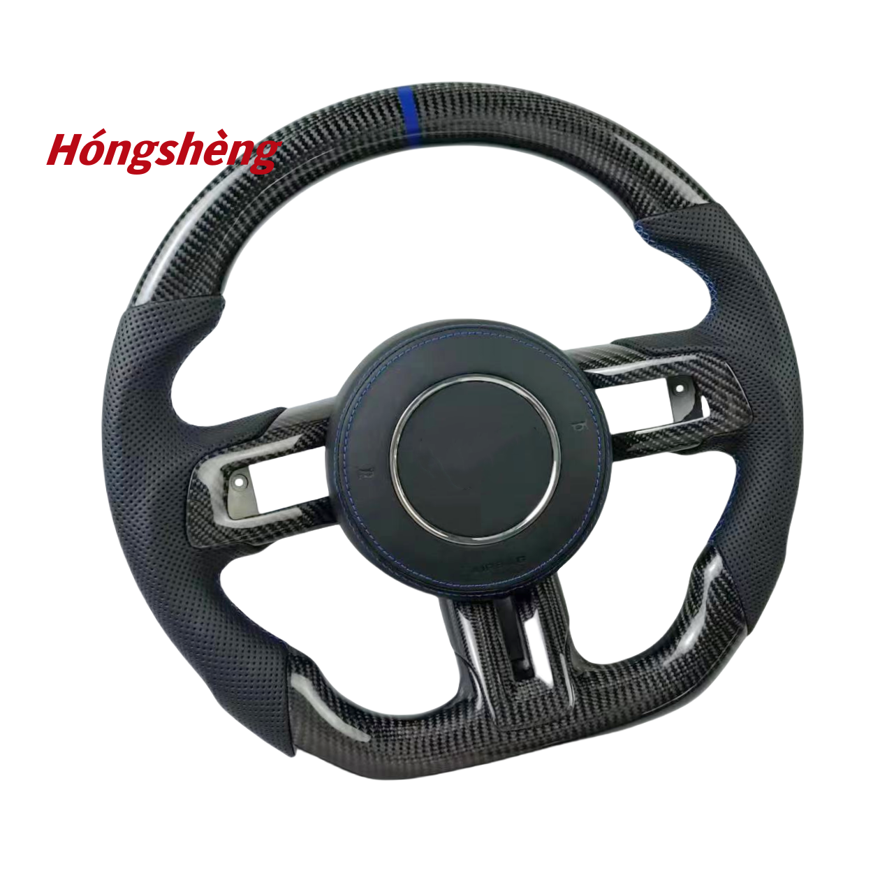 Custom Carbon Fiber Leather Car Steering Wheel for 2015-2023 Ford Mustang