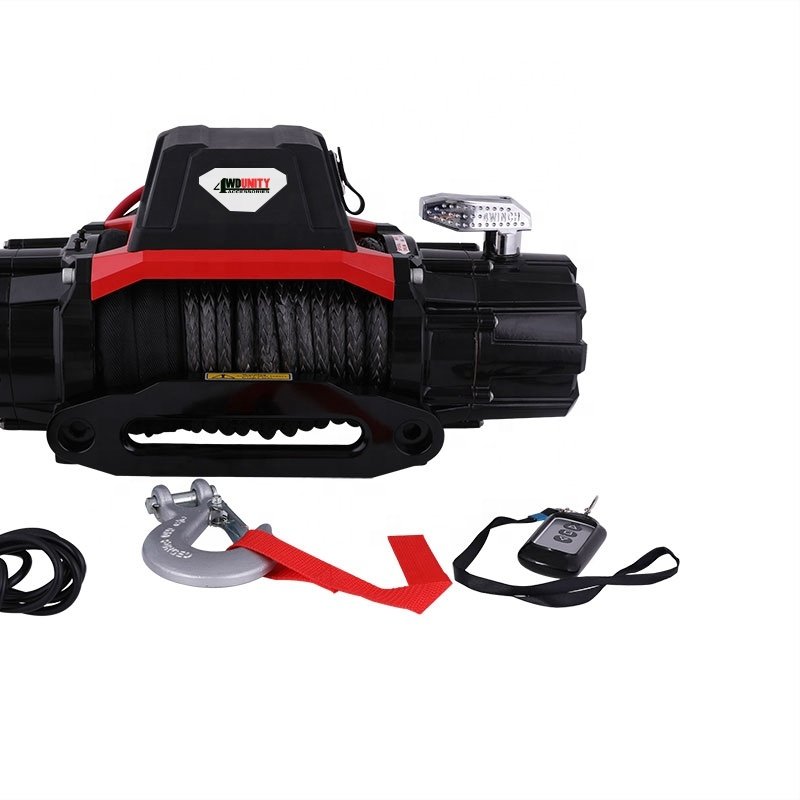 Good Quality Capstan Material Handling Tools 12v 13500 Lbs Synthetic ROPE Electric Winch