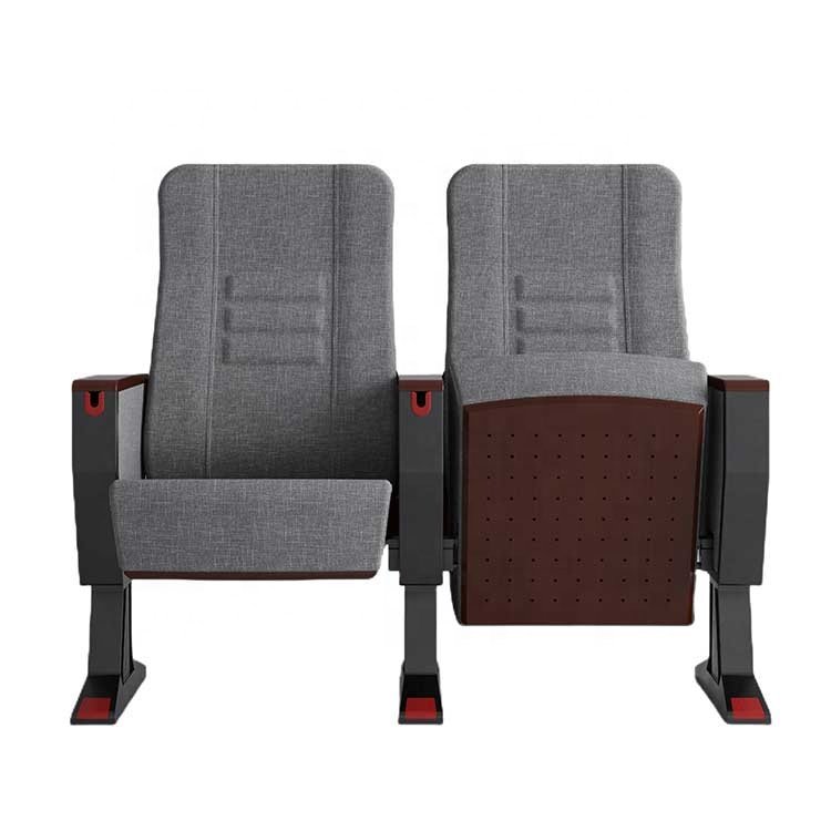 Folding Auditorium Chairs Auditorium Seats With Alloy Fixed Foot With Writing Tablet Theater Seat